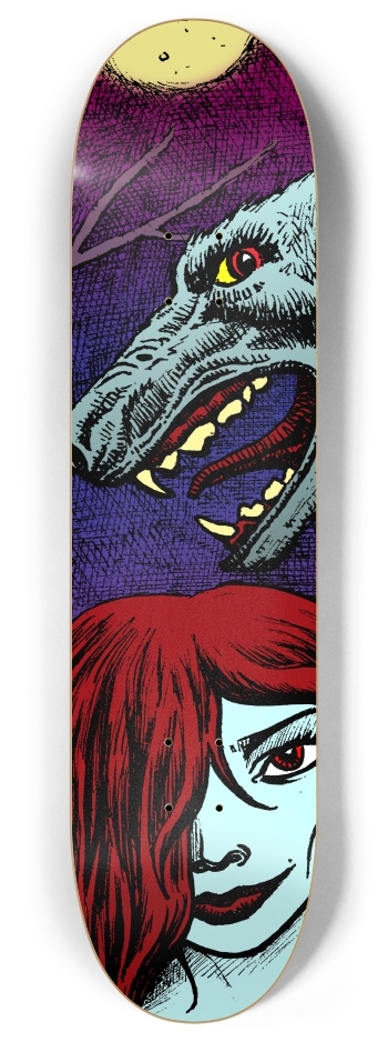 wolf girl 8 Inch Skateboard Deck