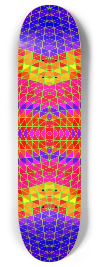 Triangle Grid 8 Inch Skateboard Deck