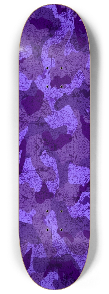 QuietYell Camo 04, Purple 8-1/4 Skateboard Deck