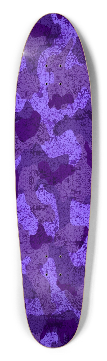 QuietYell Camo 04, Purple Longboard Shape