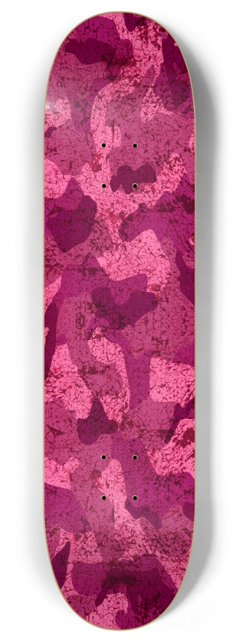 QuietYell Camo 05, Pink 8 Inch Skateboard Deck