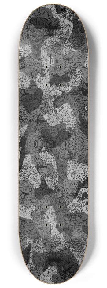 QuietYell Camo 06, Gray 8-1/4 Skateboard Deck