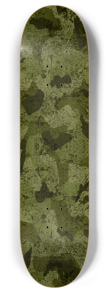 QuietYell Camo 07, Army Green 8 Inch Skateboard Deck