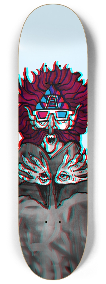 3-d wizard 8-1/4 Skateboard Deck