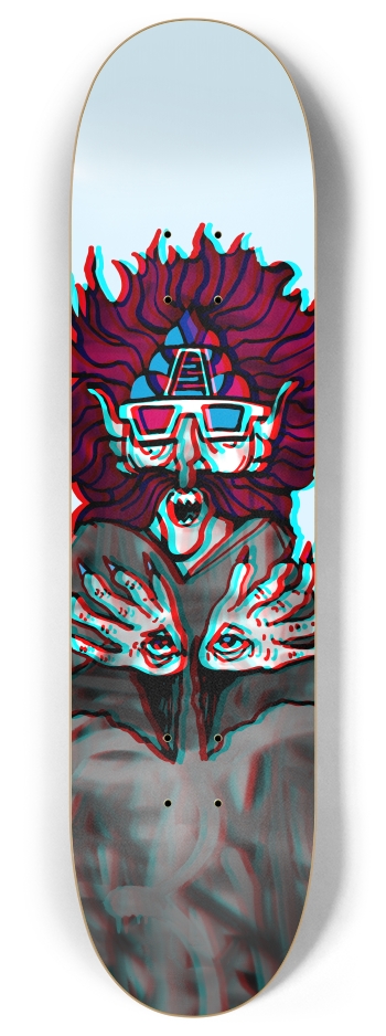 3-d wizard 8 Inch Skateboard Deck