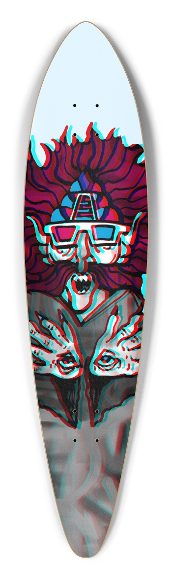 3-d wizard Pintail Longboard