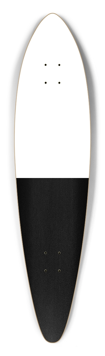 Split half black Pintail Longboard