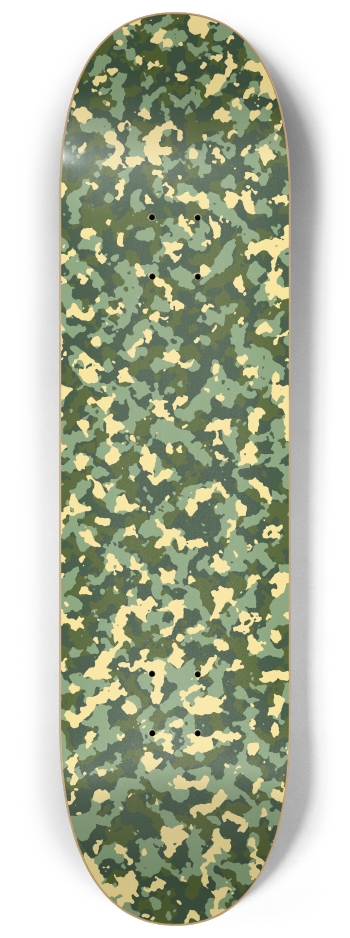 Green Camouflage 8-1/4 Skateboard Deck