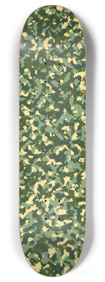Green Camouflage 8 Inch Skateboard Deck
