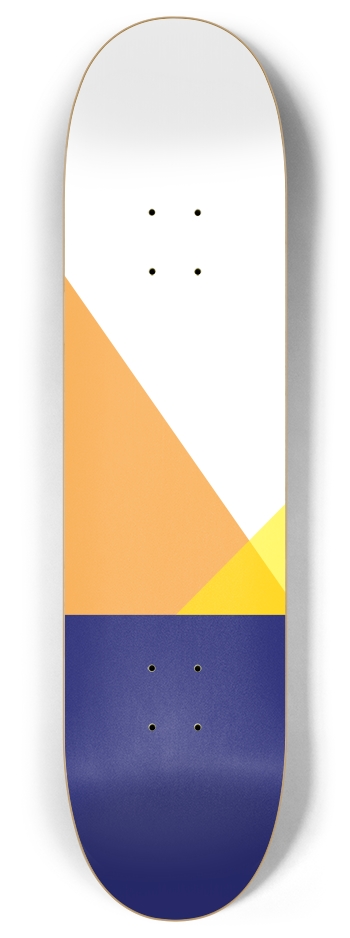 Geometric Mountain Sunset 8 Inch Skateboard Deck