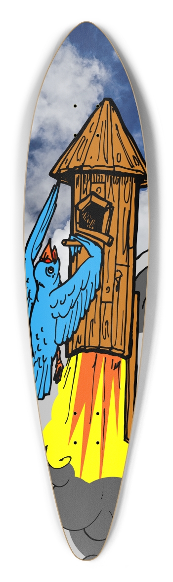 bird rocket Pintail Longboard