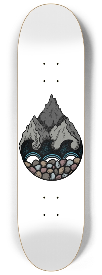 Pebble Mountain 8-1/4 Skateboard Deck