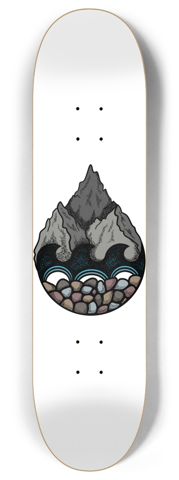 Pebble Mountain 8 Inch Skateboard Deck