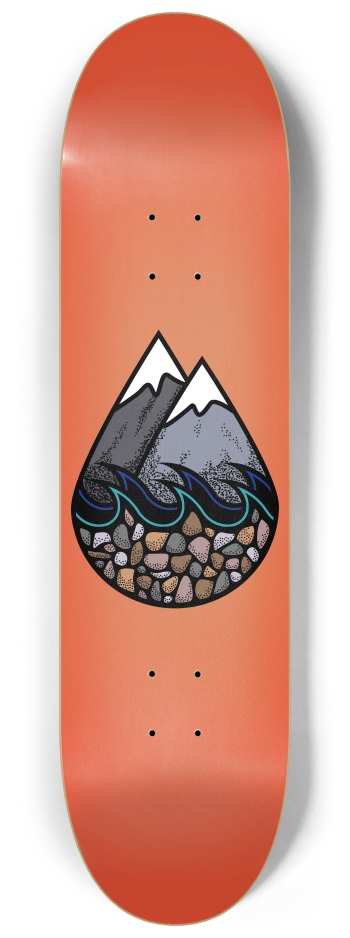 Raindrop Mountain 8-1/4 Skateboard Deck
