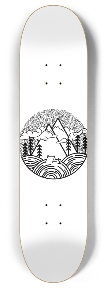 Whispy Clouds 8 Inch Skateboard Deck