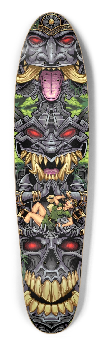 Aztec Totem Longboard Shape