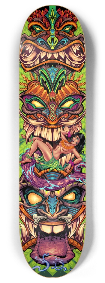 Tiki Totem 8 Inch Skateboard Deck