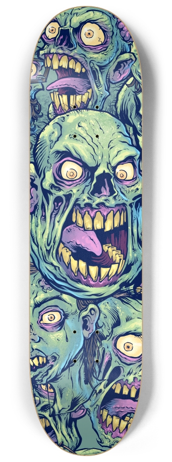 Zombie Heads 8-1/4 Skateboard Deck