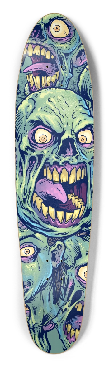 Zombie Heads Longboard Shape
