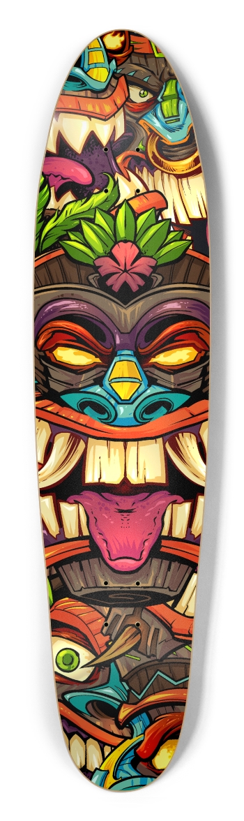 Tiki Heads Longboard Shape