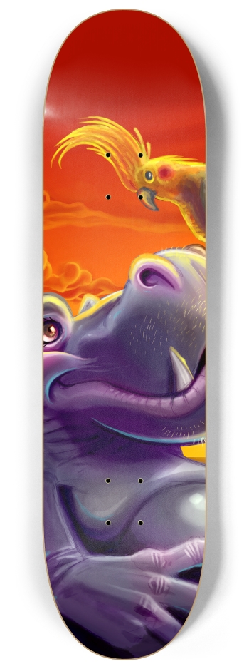 Hippo and Bird 8-1/4 Skateboard Deck