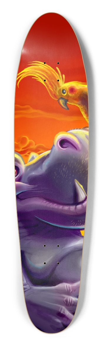 Hippo and Bird Longboard Shape