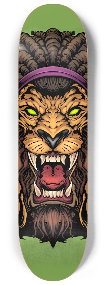 Rasta Lion 8-1/4 Skateboard Deck