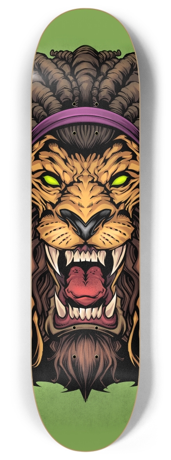 Rasta Lion 8 Inch Skateboard Deck