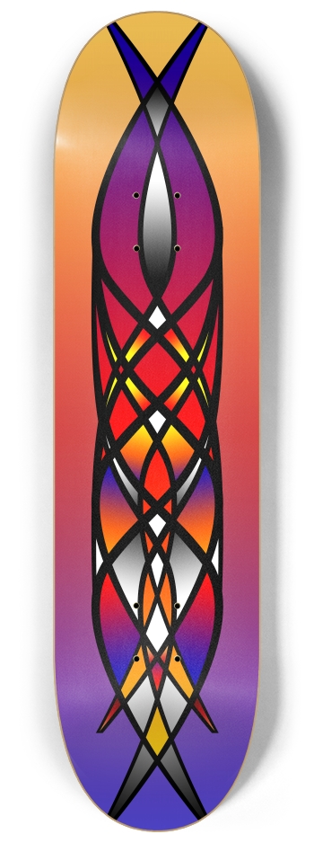 Abstract 8-1/4 Skateboard Deck