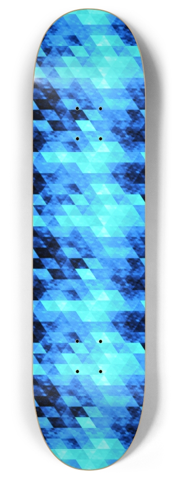 Blue Android Triangles 8 Inch Skateboard Deck