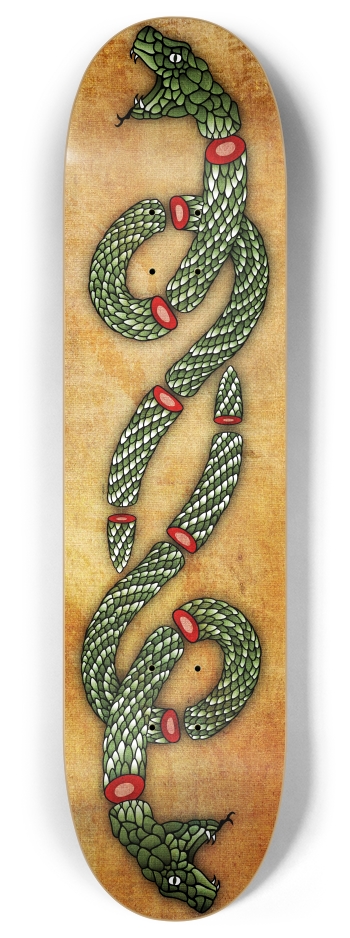 Snakes of Old 8 Inch Skateboard Deck
