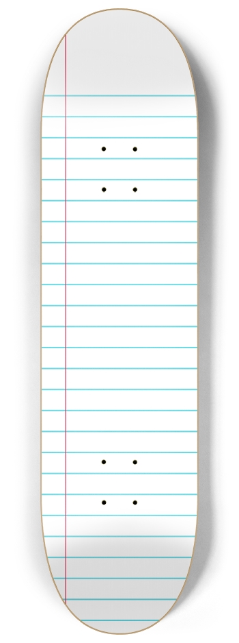 Wide Rule Margin 8-1/4 Skateboard Deck