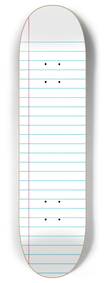 Wide Rule Margin 8 Inch Skateboard Deck