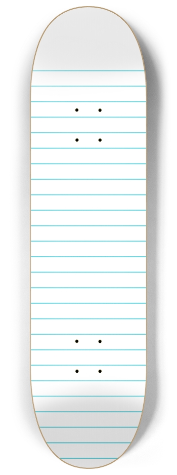 Wide Rule No Margin 8-1/4 Skateboard Deck