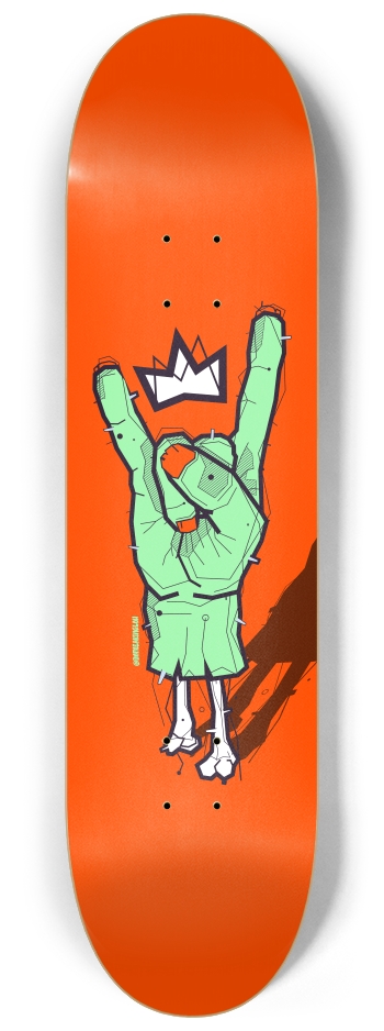 Dead Man's Hand, Red 8-1/4 Skateboard Deck