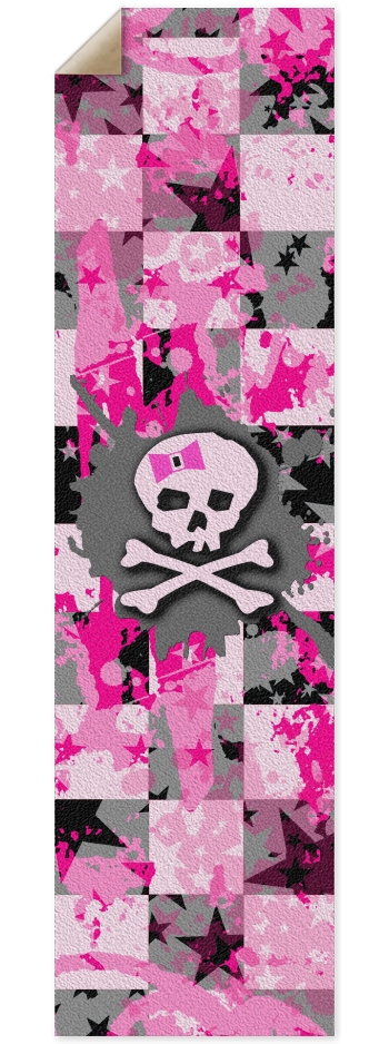 Pink Bow Skull 9 x 33 Inch Griptape