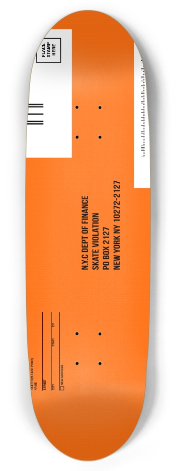 NYC ticket envelope