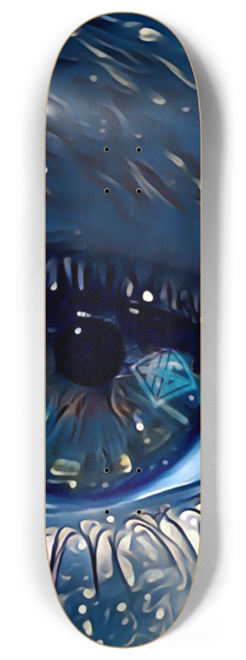 Misty Blue 8 Inch Skateboard Deck