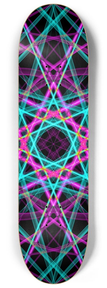 Lazer Show Pink/Teal 8-1/4 Skateboard Deck