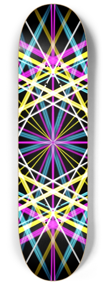 Lazer Show Yellow/Blue/Pink 8-1/4 Skateboard Deck