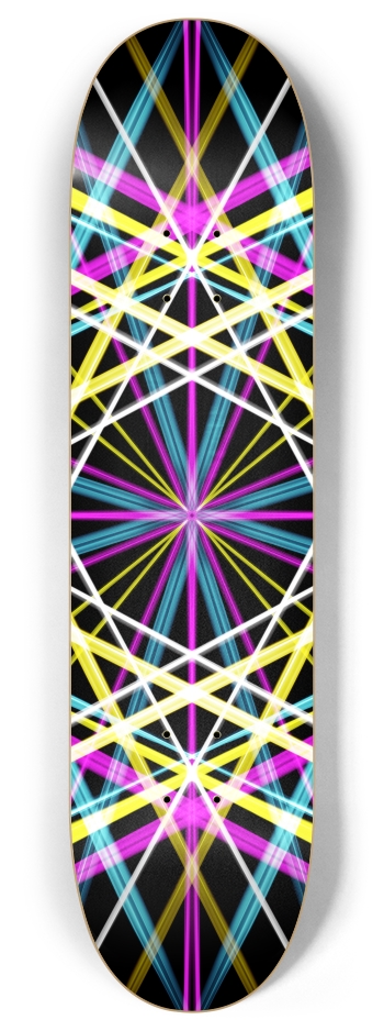 Lazer Show Yellow/Blue/Pink 8 Inch Skateboard Deck