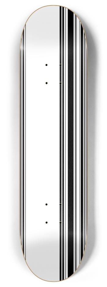 Black Stripes 8 Inch Skateboard Deck