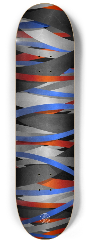 Urban Zebra: Blue 8-1/4 Skateboard Deck