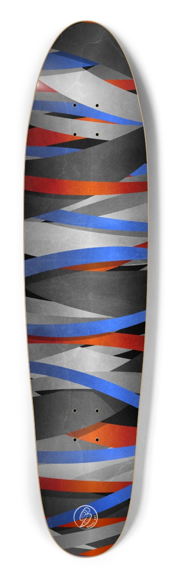 Urban Zebra: Blue Longboard Shape