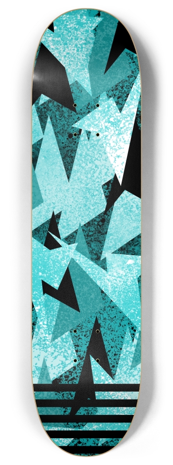 Black and Blue 8 Inch Skateboard Deck