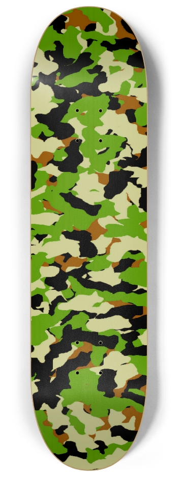 Marine Camo Green Woodland 8-1/4 Skateboard Deck