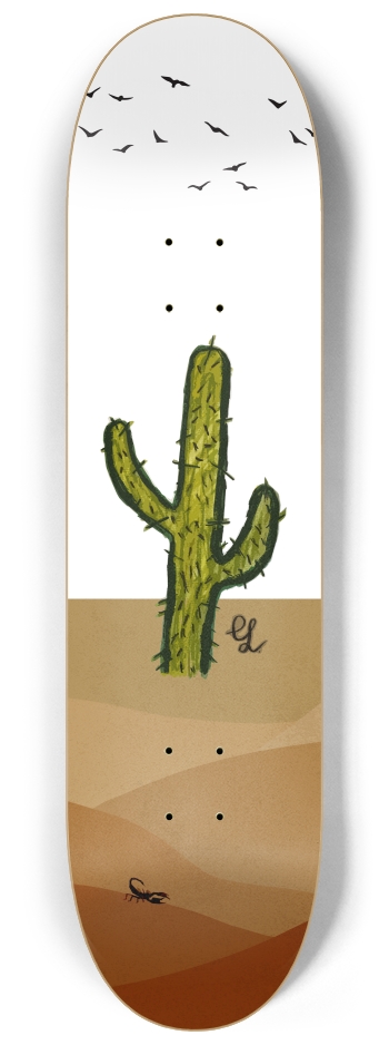 The Sandy Cactus 8-1/4 Skateboard Deck