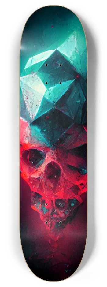Bejeweled Skull 8 Inch Skateboard Deck