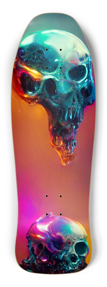 Melting Chrome Skull