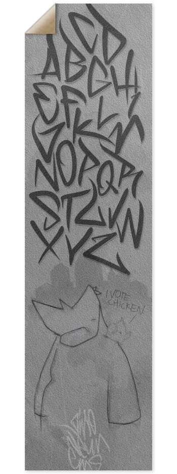 DAY 409 *. rhinosaurarts 9 x 33 Inch Griptape